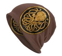 MPBGAOGP Chapeaux pour Hommes en Pur Coton, Appel de Cthulhu Lovecraft Bonnet Chapeau Chapeau Tricot Chapeau Hommes Femmes Cool Unisexe Adulte Hiver Chaud Skullies Bonnets Caps,Cadeau