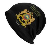 MPBGAOGP Hiver Chapeau Chaud Personnalisé Passeport Marocain Bonnet Chapeaux Mode Tricot Chapeau pour Hommes Femmes Hiver Chaud Royaume du Maroc Crânes Bonnets Caps Cadeau