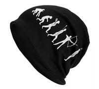 MPBGAOGP Hiver Chapeau Chaud Unisexe Personnalisé Drôle Tir à l’Arc Archer Évolution Cadeau Bonnet Chapeaux Cool Tricoté Chapeau Chaud Hiver Arc Chasse Amant Crânes Bonnets Caps Cadeau