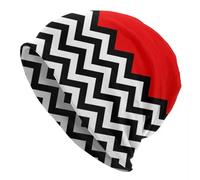 MPBGAOGP Hiver Chaud Chapeau Unisexe Custom Twin Peaks Géométrique Zigzag Skullies Bonnets Capuchons Unisexe Hiver Chaud Tricoté Chapeau Bohème Bonnet Chapeaux Extérieur Ski Cap Cadeau