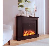 MPC Camillo Cadre de cheminee noir Bois Mdf Pour insert electrique de 60 cm