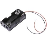 MPD BH2AAW Support de pile 2x LR6 (AA) raccordement par fils (L x l x H) 58 x 32 x 16 mm