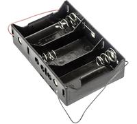 MPD BH3DW Support de pile 3x LR20 (D) raccordement par fils (L x l x H) 107 x 71 x 28 mm