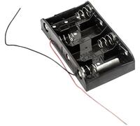 MPD BH4CW Support de pile 4x LR14 (C) raccordement par fils (L x l x H) 106 x 58 x 23 mm