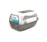 MPETS Cage de transport - Pour chien - M - Gris et blanc