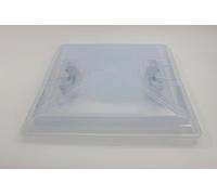 MPK Capot de rechange pour lanterneau de toit 40 x 40 cm Modèle 46/460 pour caravane, camping-car, bateau transparent