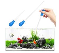 MplehDa Mangeoire à Corail, 2 pièces 45 cm 29 cm Pipette Multifonctionnelle pour Organismes d'Aquarium, Nettoyeur Manuel Changeur d'eau Outil De Nettoyage Siphon Compte-Gouttes Remover