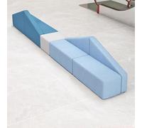 MPLFHSYOS Banc De Salon Modulaire en Coton Lin avec Cadre Bois Massif, Canapé Sectionnel for Centre Formation Maternelle, Bureau, Salle D'attente des Parents, Réception(A)