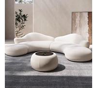 MPLFHSYOS Canapé Chenier en Forme d'arc, canapé de réception dans l'espace Lounge du Hall de l'hôtel Light Luxury Club(Set 3m)