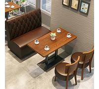 MPLFHSYOS Canapé en Cuir Style rétro, Ensemble canapé et Table Contre Un Mur, sièges de réception rembourrés, Banquette de Salle d'attente avec Dossier, for café, Restaurant Occidental(Coffee,4pcs)