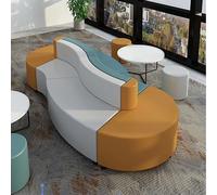 MPLFHSYOS Canapé en Forme d'arc en Forme de S, Combinaison de Salle de Lecture publique Scolaire, de réception, de Bureau et de Table Basse(A1)