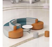 MPLFHSYOS Canapé en Forme d'arc en Forme de S, Combinaison de Salle de Lecture publique Scolaire, de réception, de Bureau et de Table Basse(A6)