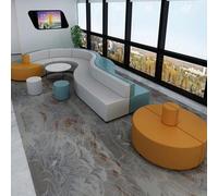 MPLFHSYOS Canapé en Forme d'arc en Forme de S, Combinaison de Salle de Lecture publique Scolaire, de réception, de Bureau et de Table Basse(A2)