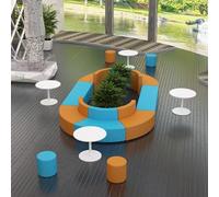 MPLFHSYOS Canapé en Forme d'arc en Forme de S, Combinaison de Salle de Lecture publique Scolaire, de réception, de Bureau et de Table Basse(A4)