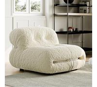 MPLFHSYOS Canapé Hippo, Canapé d'angle Modulable, Canapés Rétro Confortable, en Tissu Velours, for Salon Ou Appartement(White,Single Table)