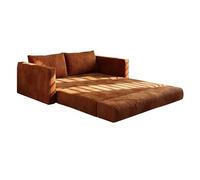 MPLFHSYOS Canapé-lit Convertible, Canapé-lit Pliant en Velours Côtelé avec Cadre Fixe, Canapé De Sol for Salon, Chambre Ou Studio(Brown,200CM)