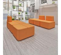 MPLFHSYOS Canapé modulable asymétrique, canapé avec Dossier, Assise Flexible, Ergonomique et sans Assemblage requis, for Hall de bibliothèque, Salle de Classe et école Maternelle.(Colorful3,7pcs)