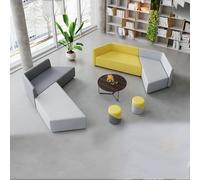 MPLFHSYOS Canapé modulable, Ensemble de canapés d'angle en Cuir, canapé créatif Polygonal, Structure en Bois Massif, for Salon, Chambre, Bureau, Commerce, sans Table(20)