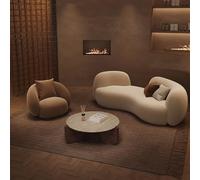 MPLFHSYOS Canapés en Forme d'arc ou de Forme irrégulière, canapés de réception dans Les Grands Halls des Petits magasins de vêtements, et chaises de réunion et de négociation(Set 2)