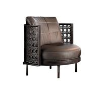 MPLFHSYOS Chaise Longue en rotin avec Coussin, Fauteuil de Patio Moderne for intérieur et extérieur, Salon, hôtel(Brown)