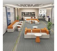 MPLFHSYOS Ensemble canapé modulable, Table Basse et Pouf Rond for Bureau : Combinaison Libre de canapés Confortables, idéal for Bureau, Salon, hôpital ou Salle d’Attente.(A)