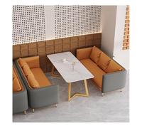 MPLFHSYOS Ensemble de canapés décontractés avec Table Basse, canapé d'angle en Cuir Bicolore en Forme de U, canapés rembourrés, for Salle à Manger, Salon, cafés(F)