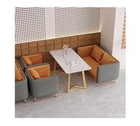 MPLFHSYOS Ensemble de canapés décontractés avec Table Basse, canapé d'angle en Cuir Bicolore en Forme de U, canapés rembourrés, for Salle à Manger, Salon, cafés(C)