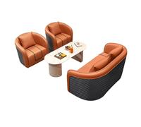 MPLFHSYOS Ensemble de canapés Multi-Places avec Table Basse, canapé d'angle en Similicuir Bicolore, canapé Confortable et rembourré, idéal for Le Salon, Le Bureau ou Un Appartement.(B)