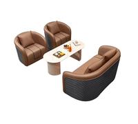 MPLFHSYOS Ensemble de canapés Multi-Places avec Table Basse, canapé d'angle en Similicuir Bicolore, canapé Confortable et rembourré, idéal for Le Salon, Le Bureau ou Un Appartement.(A)