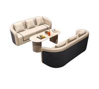 MPLFHSYOS Ensemble de Meubles de Salon, canapé Moderne en Similicuir d'angle en Forme de U avec Table Basse, Ensemble de canapés Multi-Places for négociations Professionnelles, Soutien Ergonomique(D)