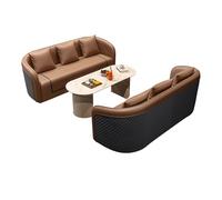 MPLFHSYOS Ensemble de Meubles de Salon, canapé Moderne en Similicuir d'angle en Forme de U avec Table Basse, Ensemble de canapés Multi-Places for négociations Professionnelles, Soutien Ergonomique(E)