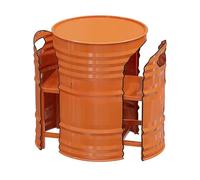 MPLFHSYOS Ensemble Table Basse Et Chaises Iron Art Creative Personality, Style Industriel, avec 2 Chaises, Idéal for Bar, Salon De Thé, Boutique 4S Ou Hôtel.(F)