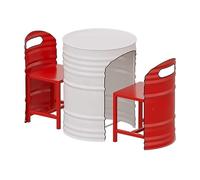 MPLFHSYOS Ensemble Table Basse Et Chaises Iron Art Creative Personality, Style Industriel, avec 2 Chaises, Idéal for Bar, Salon De Thé, Boutique 4S Ou Hôtel.(C)