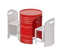 MPLFHSYOS Ensemble Table Basse Et Chaises Iron Art Creative Personality, Style Industriel, avec 2 Chaises, Idéal for Bar, Salon De Thé, Boutique 4S Ou Hôtel.(B)