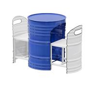 MPLFHSYOS Ensemble Table Basse Et Chaises Iron Art Creative Personality, Style Industriel, avec 2 Chaises, Idéal for Bar, Salon De Thé, Boutique 4S Ou Hôtel.(E)