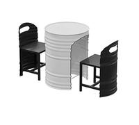 MPLFHSYOS Ensemble Table Basse Et Chaises Iron Art Creative Personality, Style Industriel, avec 2 Chaises, Idéal for Bar, Salon De Thé, Boutique 4S Ou Hôtel.(H)