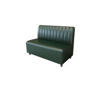 MPLFHSYOS Ensemble Table, canapé et chaises rétro for Salon de thé à Bulles, avec capitonnage à canaux, idéal for Les Restaurants, Les Salons et Les cafétérias(Green,120CM)