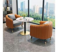 MPLFHSYOS Ensemble Table et fauteuils de Salon, canapé d'appoint Moderne rembourré avec Bureau for Salle de Lecture, Chambre, Bureau, Centre Commercial(Orange,XX-Large)