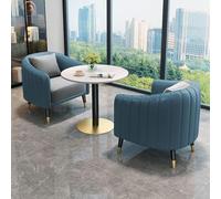 MPLFHSYOS Ensemble Table et fauteuils de Salon, canapé d'appoint Moderne rembourré avec Bureau for Salle de Lecture, Chambre, Bureau, Centre Commercial(Blue,XX-Large)