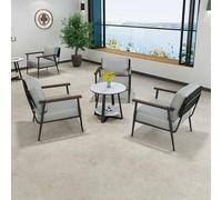 MPLFHSYOS Ensemble Table et fauteuils de Salon Modernes rembourrés, canapé d'appoint avec Bureau for Salle de Lecture, Chambre, Bureau, Commerce, Centre Commercial(B,XX-Large)