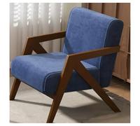 MPLFHSYOS Fauteuil en Bois Massif de Style Milieu du siècle, Chaise de Lecture Confortable et rembourrée, for Salon, Balcon, Appartement, Salle d'attente(E)