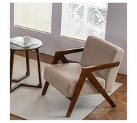 MPLFHSYOS Fauteuil en Bois Massif de Style Milieu du siècle, Chaise de Lecture Confortable et rembourrée, for Salon, Balcon, Appartement, Salle d'attente(A)