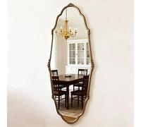 MPLFHSYOS Miroir Pleine Longueur Vintage français, Miroir de Dressing Mural Ovale for la Maison, Le Salon, l'entrée du Milieu siècle, Couloir, raccord Style européen(A,50 * 150CM)