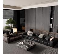 MPLFHSYOS Piano Key Corner Sofa, Lounge Area Reception Light Luxury Hotel Lobby Sofa, Office Business Meeting and Negotiation Chair(Set 3m)