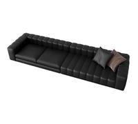 MPLFHSYOS Piano Key Corner Sofa, Lounge Area Reception Light Luxury Hotel Lobby Sofa, Office Business Meeting and Negotiation Chair(2.8m)