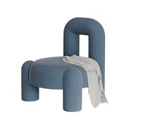 MPLFHSYOS Velvet Barrel Dining Chair with Open-Back, Curved Back Comfy Side Chair Lounge Arm Chairs for Kitchen, Dining Room, Living Room(B)