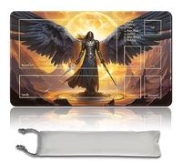 MPLR BOARD GAME Jeu de société MTG - Avec sac étanche - Bords cousus - Surface en caoutchouc lisse - MTG - Avec zones (An Original Angel of Destiny Playmat)