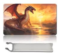 MPLR BOARD GAME MTG Tapis de jeu MTG + sac étanche gratuit, bords cousus, surface en caoutchouc lisse, MTG PlayMat avec zones (An Original Angel of Flight Albâtre) (MTG (13) - Pas de zone