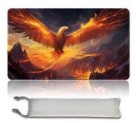 MPLR BOARD GAME Tapis de Jeu MTG avec Sac Étanche Gratuit, Bords Cousus, Surface en Caoutchouc Lisse, PlayMat avec Zone (An Original Playmat) (No Zone, Aurora Phoenix)