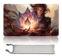 MPLR BOARD GAME Tapis de jeu MTG + sac étanche gratuit, bords cousus, surface en caoutchouc lisse, MTG PlayMat avec zones (An original Black Lotus Playmat) (Black Lotus and Chandra - No Zone)